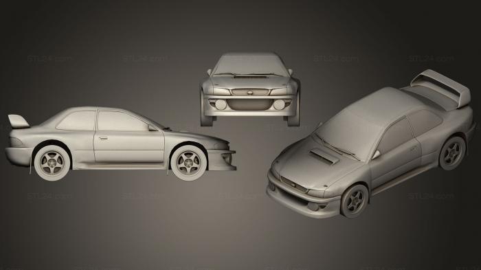 Автомобили и транспорт (Subaru Impreza, CARS_0311) 3D модель для ЧПУ станка